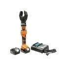 Gator Insulated Cable Cutter 35 millimeter. Application: Copper and Aluminum. Cutting Range: 1000 KCMIL. 1000 Volt Rated. Includes 120 Volt Charger and Two 4.0Ah Batteries