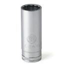 Hand Socket 1/2 Inch Drive X 1-1/16 Inch 12 Point Deep Length Full Polished Finish 3-3/32 Inch OAL