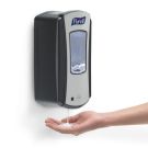 PURELL LTX-12 Touch-Free Dispenser for 1200 ML PURELL Hand Sanitizer Refills - Wall Mount or Floor Stand Mounting - Color: Black - Requires 4 D Cell Batteries
