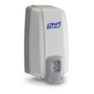 PURELL NXT SPACE SAVER Dispenser Push-Style for 1000 ML Hand Sanitizer Gel Refills - Wall Mount - Color: White/Gray