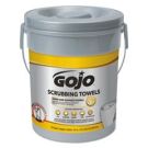 Scrubbing Hand Cleaning Towels 10-1/2 X 12 Inch - Citrus Scent - Silver/yellow Bucket, 72 Towels Per Bucket - 6 Buckets Per Carton