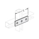 Flat Splice Plate 3 Hole 5-3/8 Inch Long Galvanized