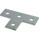 Flat Tee Plate 4 Hole 3-1/2 Wide x 5-3/8 Inch Long Galvanized