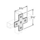 Flat Cross Plate 5 Hole 5-3/8 Inch Galvanized