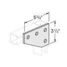 Flat Corner Gusset Plate 4 Hole 5-3/8 Inch Long x 3-1/2 Inch Wide Galvanized