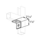 90 Angle Plate 2 Hole 2.06 Inch Long x 1-5/8 Inch Wide x 1-7/8 Inch High Galv.