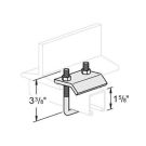 U-Bolt Beam Clamp 3-3/8 Inch Long Single 1-5/8 Inch Channel Zinc Plated