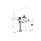 U-Bolt Beam Clamp 5 Inch Long 2-Channel 3-1/4 Inch Back To Back Zinc Plated