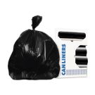 Linear Low Density Can Liners w/ Accufit - 23 Gal - 0.9 Mil - 28" x 45" - Black