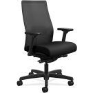 HON Ignition 2.0 Mid-Back Adjustable Lumbar Work Mesh Computer Chair for Office Desk (Black Fabric), Advanced Synchro-Tilt, Black Mesh