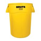 24" X 31.5" 44gal Brute Yellow Polyethylene Round Utility Container