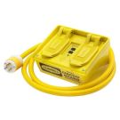 125VAC 15A 2P3W 5-15R Yellow Polycarbonate Portable GFCI Module