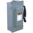 60 Amp 240 Volt 3 Pole w/ Neutral Fusible NEMA 3R Raintight Safety Switch Disconnect General Duty