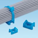 0.86 Inch x 0.62 Inch x 0.38 Inch Screw Aqua Tefzel Cable Tie Mount