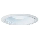 6" Round Par30 White Ultra Trim Baffle Fully Enclosed Downlight Housing Trim