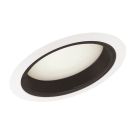 6" Round Par30 White Lensed Shower Downlight Housing Trim