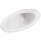 5 1/2" X 6 7/8" Round Par38 White Baffle Downlight Housing Trim