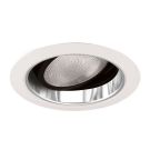5" Round Par30 White Gimbal Ring In Cone Downlight Housing Trim