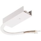 1 Circuit Track To Track Connection White Polycarbonate Adjustable Joiner Track Light Connector