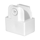 1 Circuit Track To Track Connection White Polycarbonate Dead End Track Light Connector