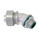 1-1/4" 45 Degree Steel Screw On Insulated Throat Liquidtight Sealtite Connector