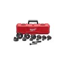 EXACT™ 1/2 Inch to 2 Inch Conduit Sizes Knockout Set. Punch Holes in both Mild and Stainless Steel Material. Includes Carrying Case.