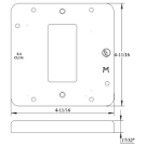 4-11/16 Square Raised 1 GFCI Device