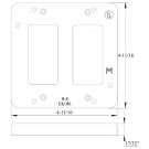 4-11/16 Square Raised 2 GFCI Device