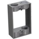 Box Extension for Single Gang Weatherproof Box, Gray with Four 1/2 Inch outlets