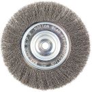 8" Dia Wire Wheel Brush, 5/8" Arbor Hole, 0.014" Wire Dia., Carbon Steel