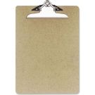 Recycled Hardboard Clipboard, 1" Clip Capacity, Holds 8.5 x 11 Sheets, Brown