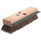 10" Deck Scrub Brush Wood Block Brown Palmyra