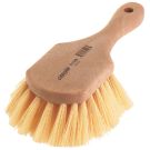 Economy Utility Scrub Brush With Short Wood Handle, 4 3/4" Brush Area Length