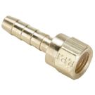 3/8 Inch Hose Barb X 3/8 Inch Female Swivel 150 PSI Brass Hose Fitting