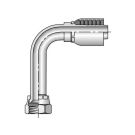 1/2 Inch 37 Deg Female Swivel X 1/2 Inch Hose Steel 90 Deg Hose Elbow