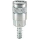 3/8 Inch Quick Connect X 3/8 Inch Hose Barb 300 PSI Steel Quick Coupler