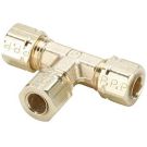 1/4 Inch Compression X 1/4 Inch Compression X 1/4 Inch Compression 2800 PSI Brass Tube Tee
