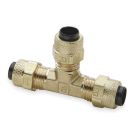3/8 Inch Compression X 3/8 Inch Compression X 3/8 Inch Compression 150 PSI Brass Tube Tee