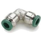 Prestolok PLP Union Elbow 1/4 inch Tube, 300 PSI, Nickel Plated Brass