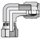 1/2 Inch Male Flareless x 1/2 Inch Female Flareless 6000 PSI Steel 90 Deg Tube Elbow