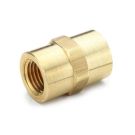 1/4 Inch FNPT X 1/4 Inch MNPT 1000 PSI Brass Pipe Coupler
