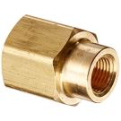 1/4 Inch FNPT X 1/8 Inch MNPT 1000 PSI Brass Pipe Coupler