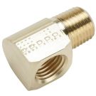 1/2 Inch FNPT X 1/2 Inch MNPT 1000 PSI Brass 90 Deg Pipe Elbow