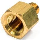 3/8 Inch FNPT X 1/4 Inch MNPT 1000 PSI Brass Pipe Adapter