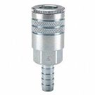 3/8 Inch Quick Connect X 1/2 Inch Hose Barb 300 PSI Steel Quick Coupler