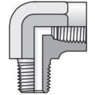 3/8 Inch MNPT X 3/8 Inch FNPT 4500 PSI Steel 90 Deg Pipe Elbow