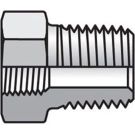 3/8 Inch Male NPTF X 1/4 Inch Female NPTF 6000 PSI Stainless Steel Pipe Thread Reducer