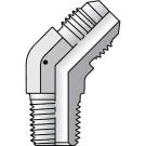 1/4 Inch 37 Deg Male Flare X 1/4 Inch MNPT 3300 PSI Brass 45 Deg Tube Elbow