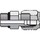 1/4 Inch Male Flareless X 7/16 Inch Male UN/UNF-2A 6000 PSI Steel Tube Connector
