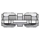 1/4 Inch Male Flareless X 1/4 Inch Male Flareless 6000 PSI Steel Tube Union